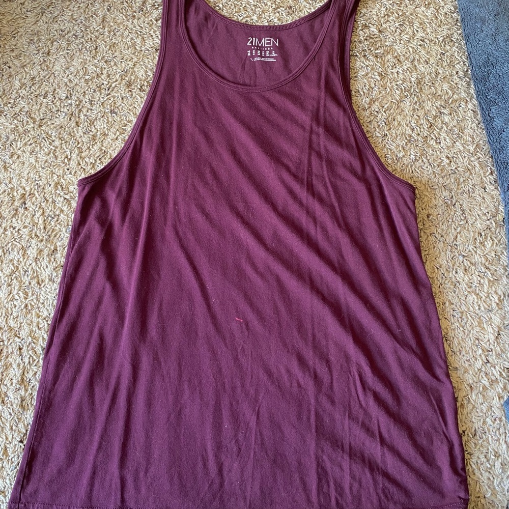 Burgundy men’s tank top